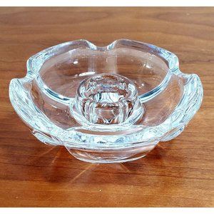 Flower Petal Leaded Crystal Taper Candle Holder Cristal D’Arques France 4.5"